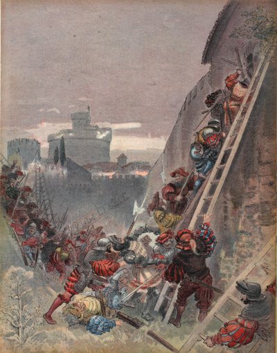 Bourbon Killed During the Assault on Rome, 6th May 1527, Illustration from 